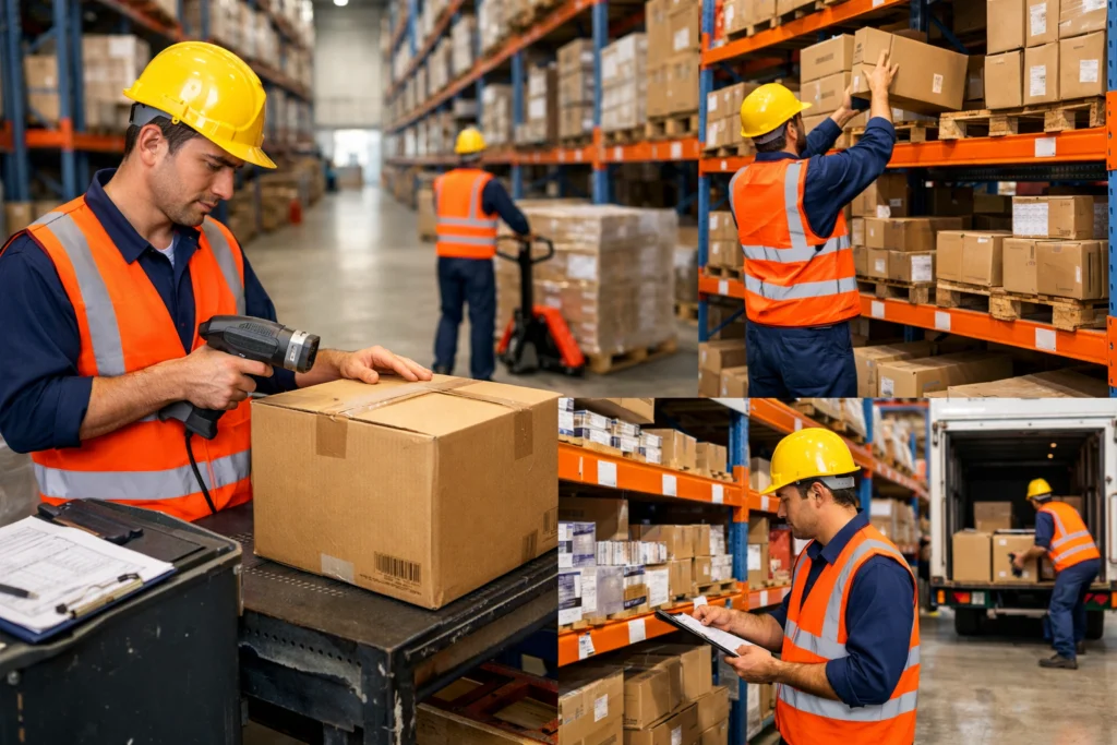 Warehouse operator at work